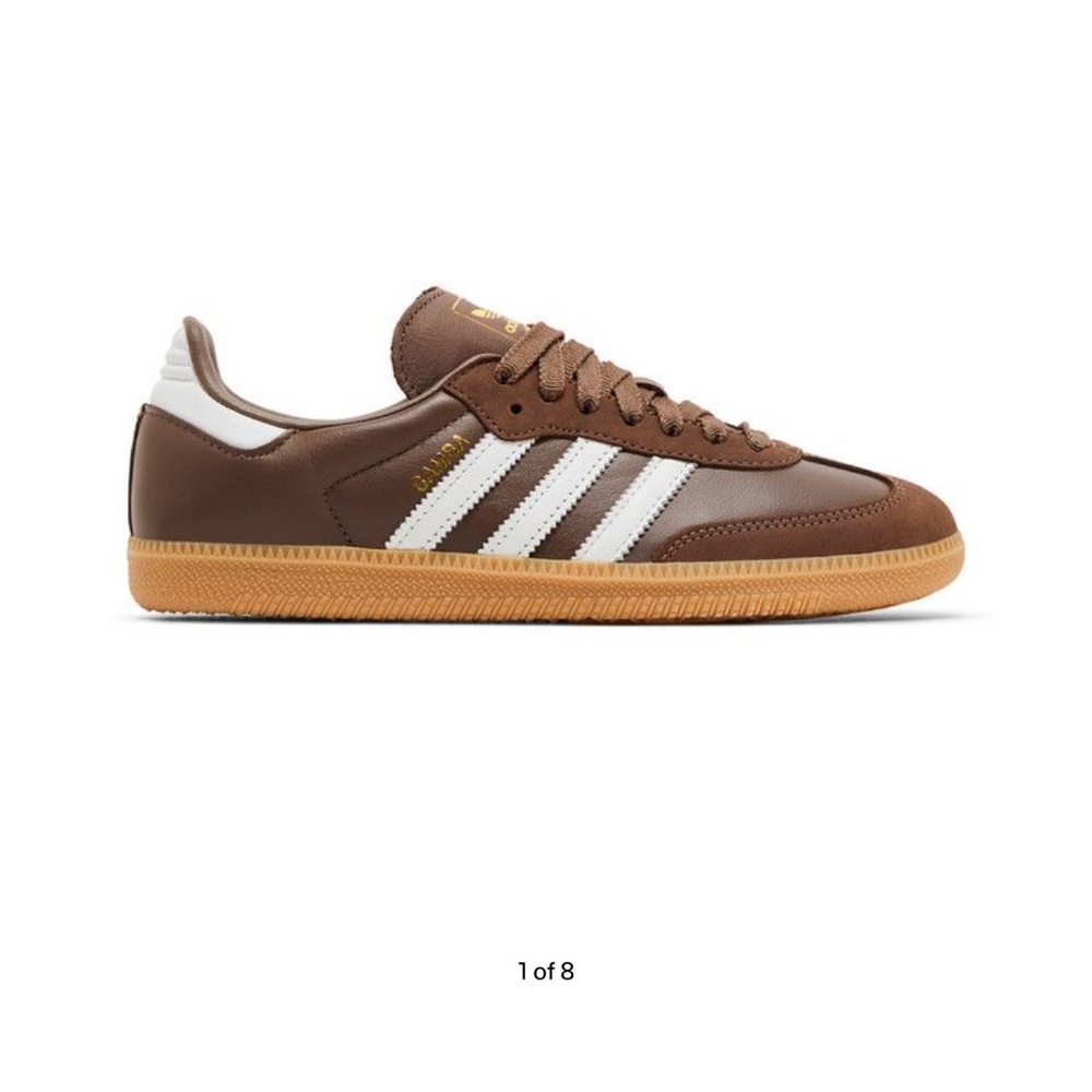 Adidas Samba OG Women’s “Earth Strata” Brown Gum Sneakers Size 8 – Like New